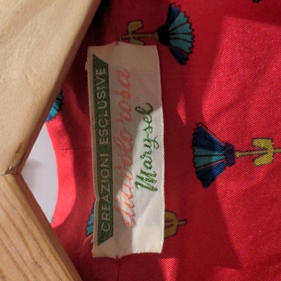 Vintage silk sleeveless shirt, size L - Picture 3 of 5